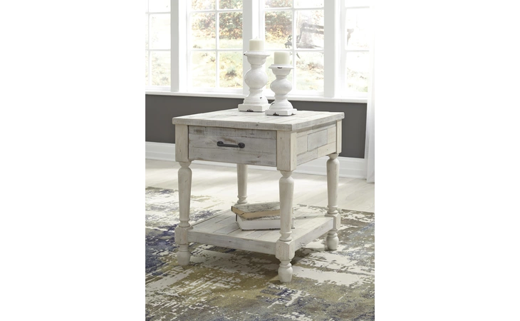 Shawnalore RECTANGULAR END TABLE ASHLEY Whitewash T782-3