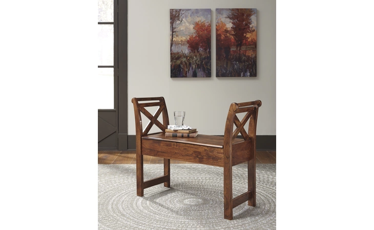 Abbonto ACCENT BENCH ASHLEY Warm Brown T800-111