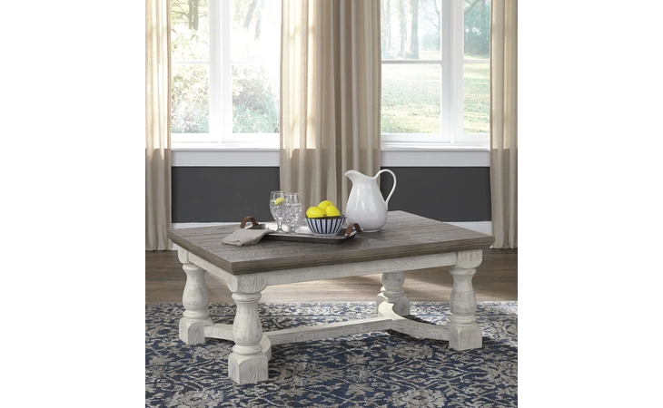 Havalance RECTANGULAR COFFEE TABLE ASHLEY Gray/White T814-1