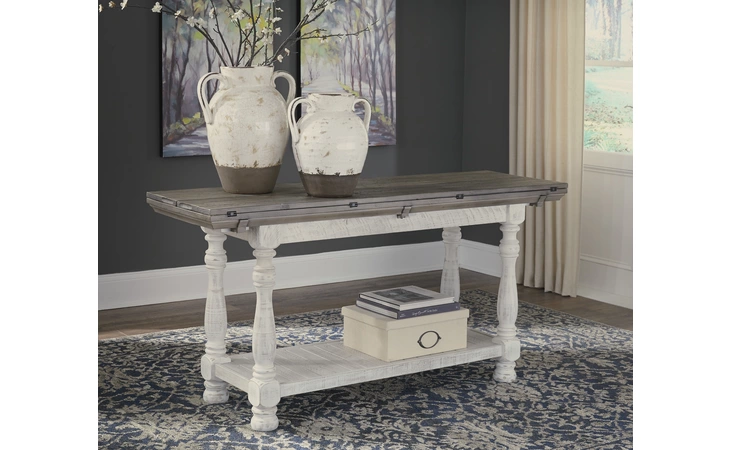 Havalance FLIP TOP SOFA TABLE ASHLEY Gray/White T814-4