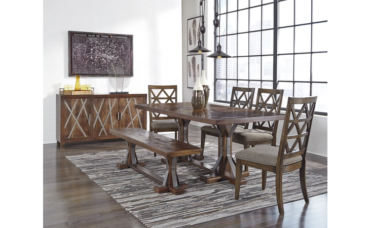 DEVASHEEN RECTANGULAR DINING ROOM TABLE ASHLEY  D687-25