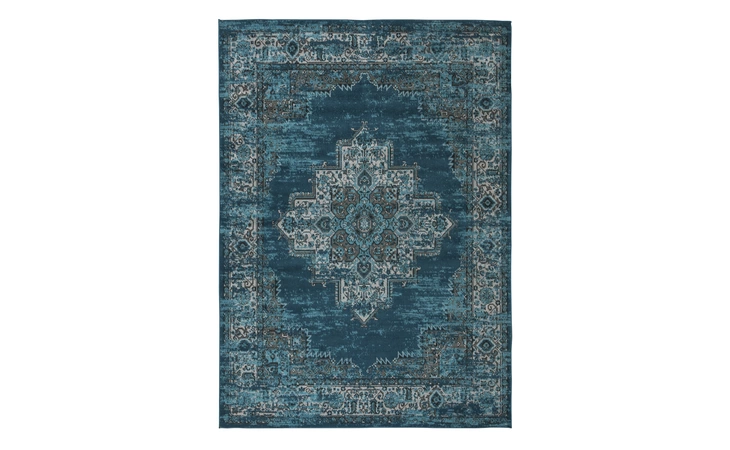 R402591 Moore - Blue/Brown/Gray LARGE RUG/MOORE