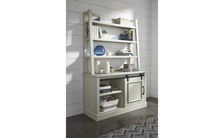 Jonileene HOME OFFICE TALL DESK HUTCH ASHLEY White/Gray H642-49