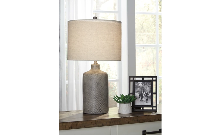 Linus CERAMIC TABLE LAMP (1/CN) ASHLEY Antique Black L117964