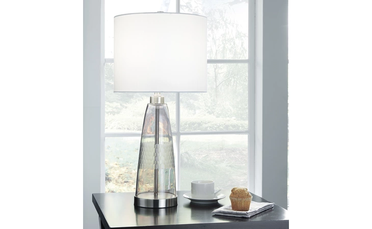 L431404 LARRANCE GLASS TABLE LAMP (1 CN)