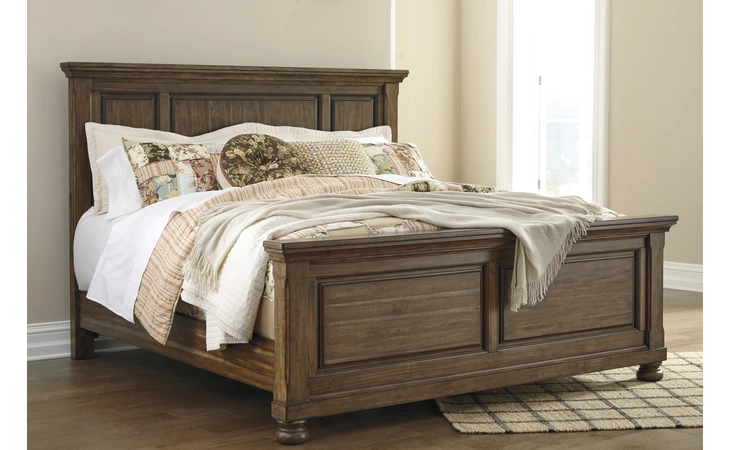 Flynnter KING/CAL KING PANEL HEADBOARD ASHLEY Medium Brown B719-58