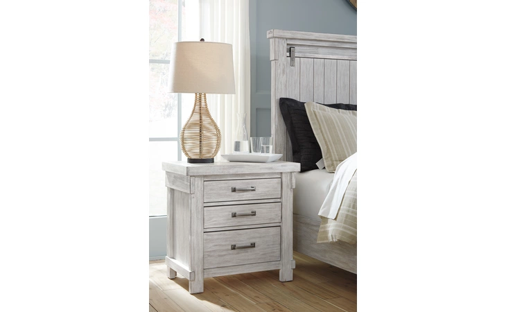 Brashland THREE DRAWER NIGHT STAND ASHLEY FURNITURE White B740-93