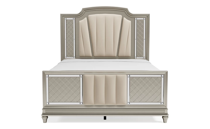 Chevanna QUEEN UPH PANEL HEADBOARD ASHLEY Platinum B744-57