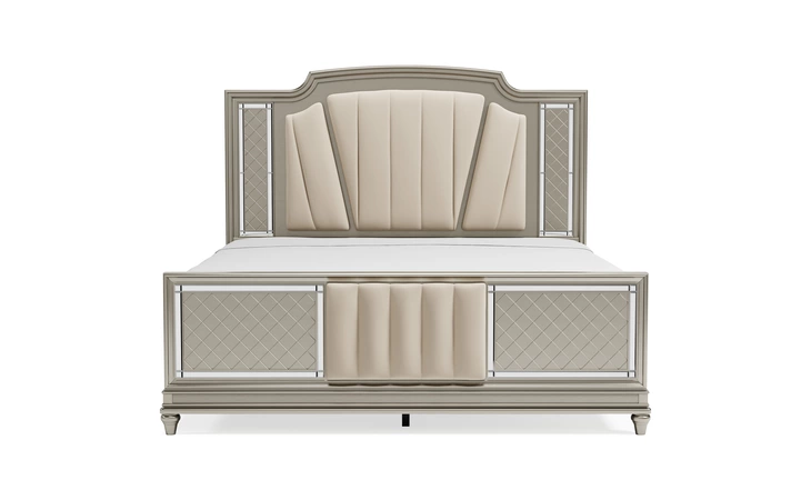 Chevanna KING/CAL KING UPH PANEL HDBD ASHLEY Platinum B744-58