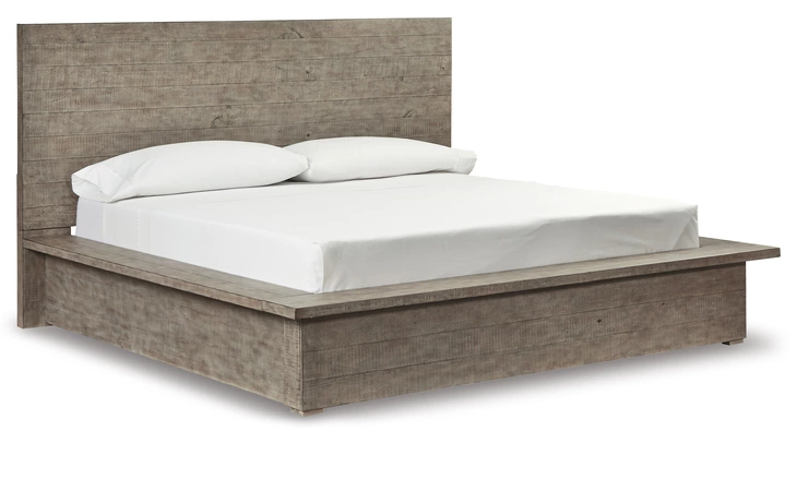 Langford CAL KING UPHOLSTERED RAILS BOLFORD BEIGE MASTER BEDROOM ASHLEY FURNITURE Light Grayish Brown B760-94