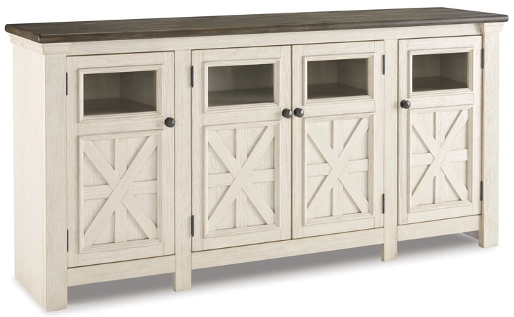 Bolanburg EXTRA LARGE TV STAND ASHLEY White/Weathered Gray W647-60