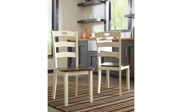 Woodanville DINING ROOM SIDE CHAIR (2/CN) ASHLEY Cream/Brown D335-01