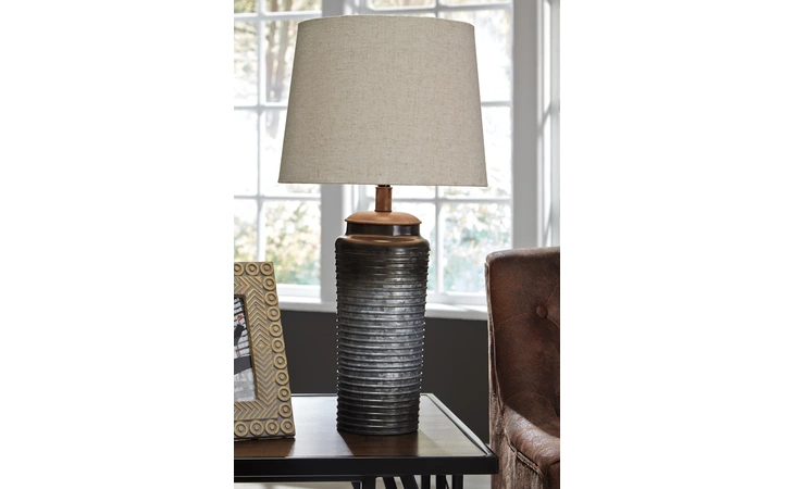 Norbert METAL TABLE LAMP (2/CN) ASHLEY Gray L204064
