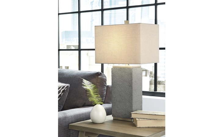 Amergin POLY TABLE LAMP (2/CN) ASHLEY Gray L243174