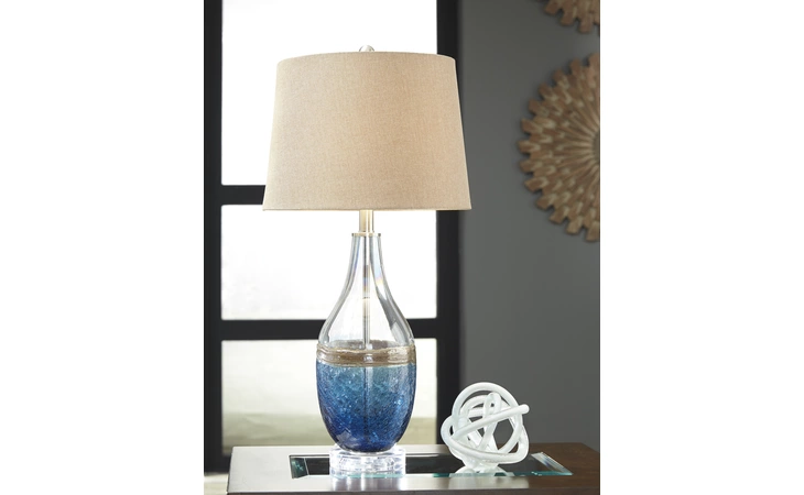 Johanna GLASS TABLE LAMP (2/CN) ASHLEY Glass Table Lamp (2/CN) L430514