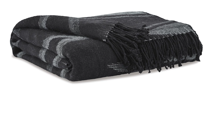 Cecile THROW (3/CS) ASHLEY Black/Gray A1000552