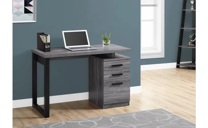 I7295  COMPUTER DESK - 48 L - GREY-BLACK LEFT OR RIGHT FACING