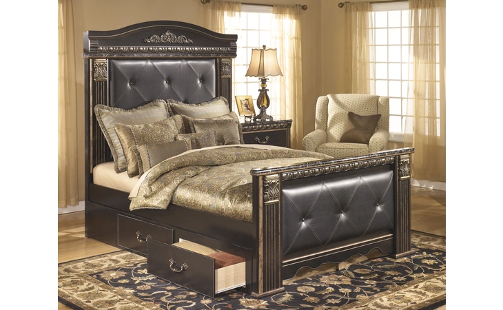 COAL CREEK - DARK BROWN MANSION UNDER BED STORAGE ASHLEY Coal Creek B175-60