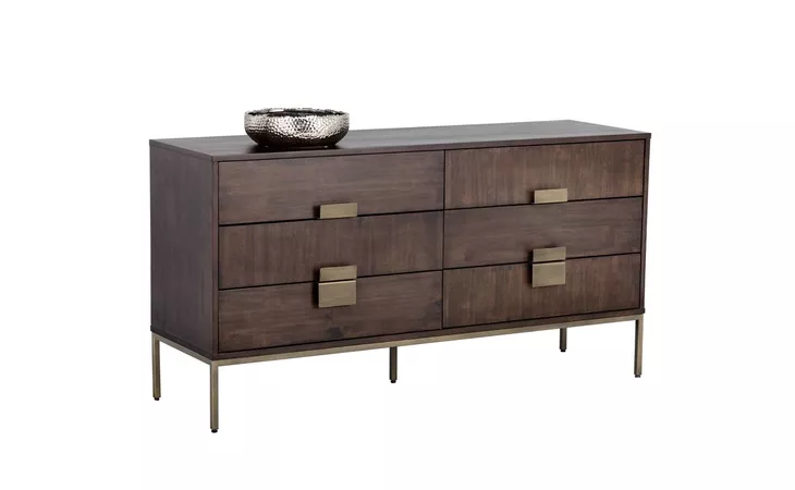 JADE JADE DRESSER - ANTIQUE BRASS - DARK MANGO SUNPAN FURNITURE  102924