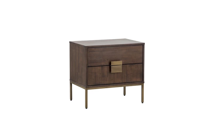 JADE JADE NIGHTSTAND - ANTIQUE BRASS - DARK MANGO SUNPAN FURNITURE  102922