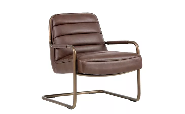 102585 LINCOLN LINCOLN LOUNGE CHAIR - VINTAGE COGNAC