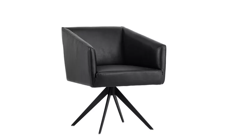 PHOENIX PHOENIX SWIVEL DINING ARMCHAIR - COAL BLACK SUNPAN  102823