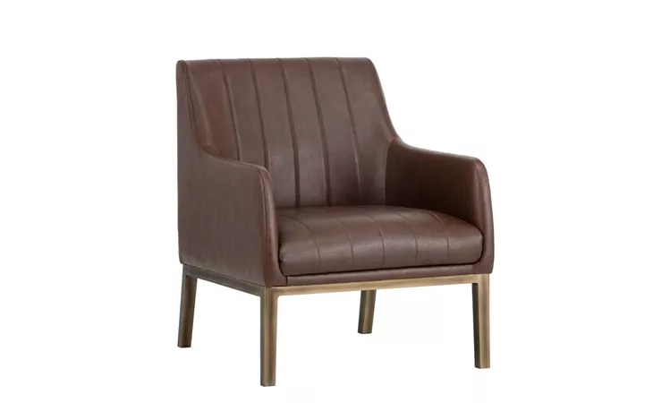 WOLFE WOLFE LOUNGE CHAIR - VINTAGE COGNAC SUNPAN  102581