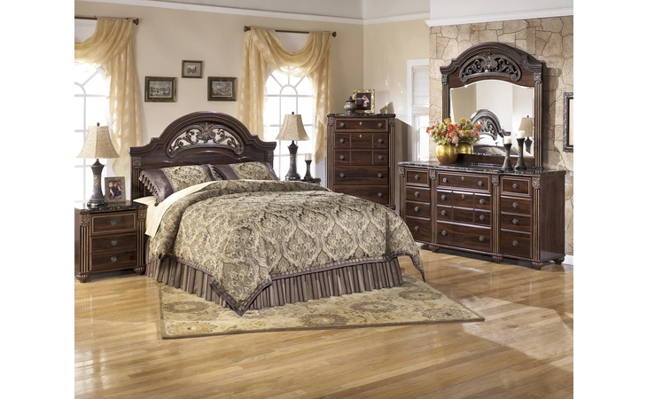 Gabriela - Dark Reddish Brown BEDROOM MIRROR/GABRIELA ASHLEY FURNITURE Gabriela B347-36