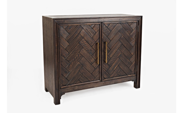 GRAMERCY COLLECTION 2 DOOR ACCENT CABINET W/CHEVRON PATTERN DOOR - ASSEMBLED GRAMERCY COLLECTION JOFRAN  1756-40