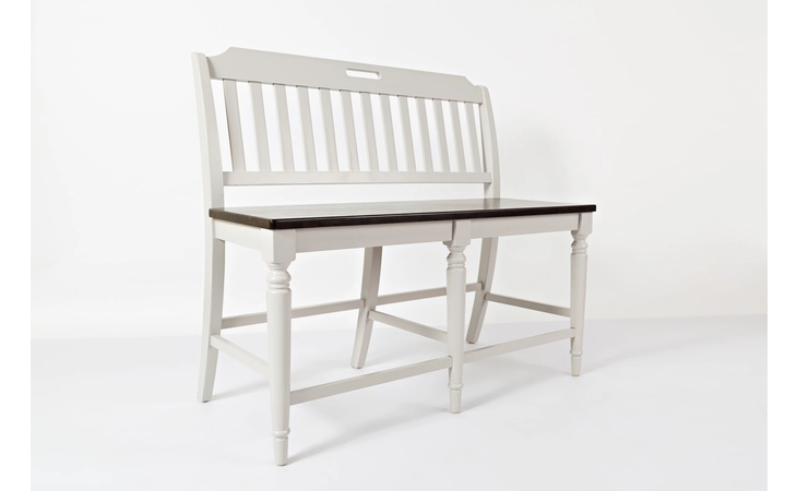 ORCHARD PARK COLLECTION SLATBACK COUNTER HEIGHT BENCH (1/CTN) ORCHARD PARK COLLECTION JOFRAN  1771-BS48KD