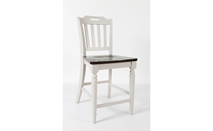 1771-BS420KD ORCHARD PARK COLLECTION SLATBACK COUNTER HEIGHT  STOOL (2/CTN) ORCHARD PARK COLLECTION