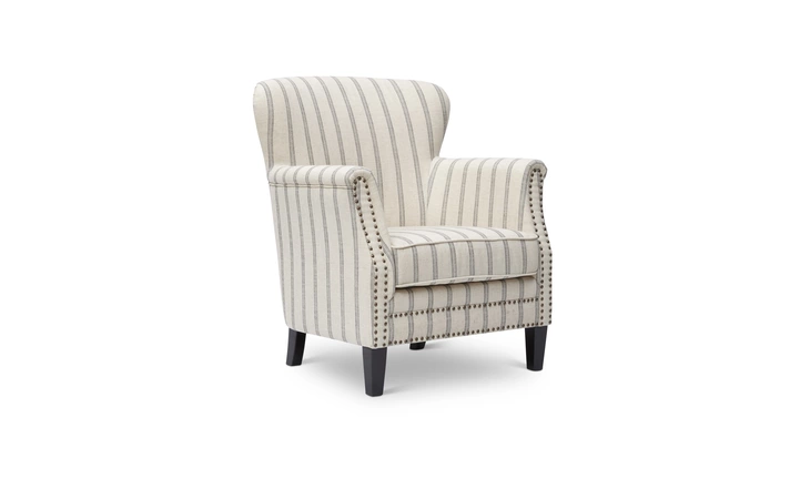 LAYLA CHAIR ACCENT CHAIR W/STRIPED UPH LAYLA CHAIR JOFRAN  LAYLA-CH-FLAX