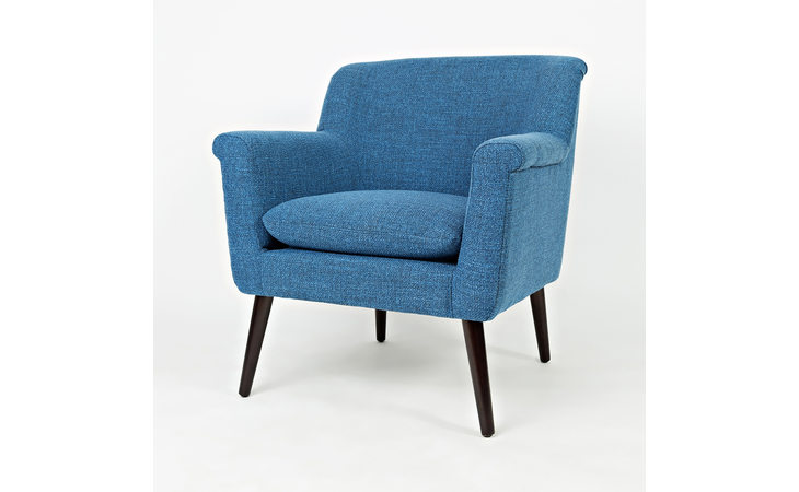 MARCONI-CH-ROYALBLUE  ACCENT CHAIR W LOOSE CUSHION, FLARED ARMS