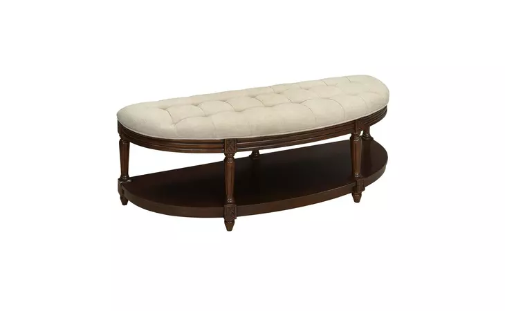 13632  DEMILUNE ACCENT BENCH