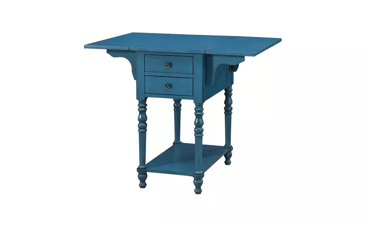 13695  DROP LEAF TWO DRAWER ACCENT TABLE