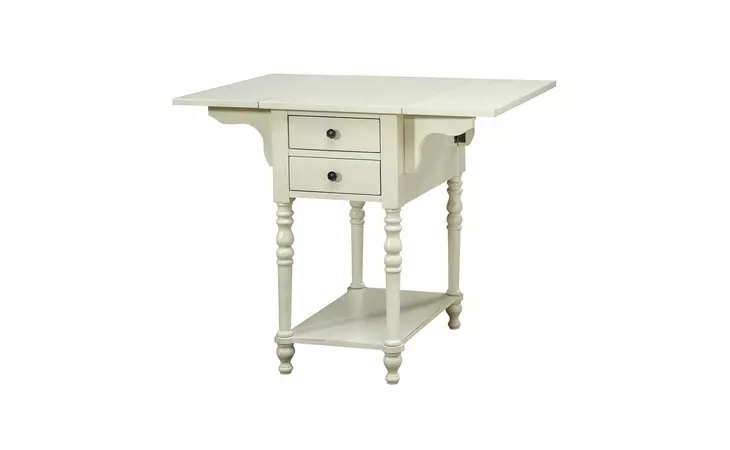 13697  DROP LEAF TWO DRAWER ACCENT TABLE