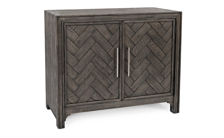 GRAMERCY COLLECTION 2 DOOR ACCENT CABINET W/CHEVRON PATTERN DOOR - ASSEMBLED GRAMERCY COLLECTION JOFRAN  1356-40