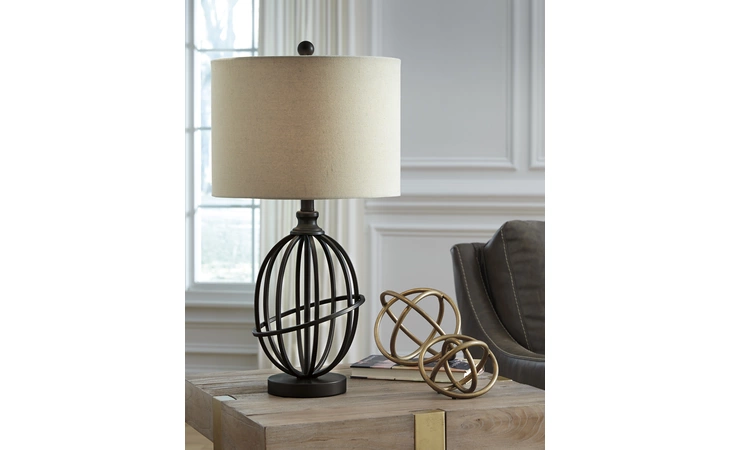 Manasa METAL TABLE LAMP (1/CN) ASHLEY Dark Brown L204164