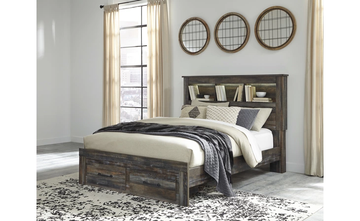 Drystan QUEEN BOOKCASE HEADBOARD ASHLEY Multi B211-65