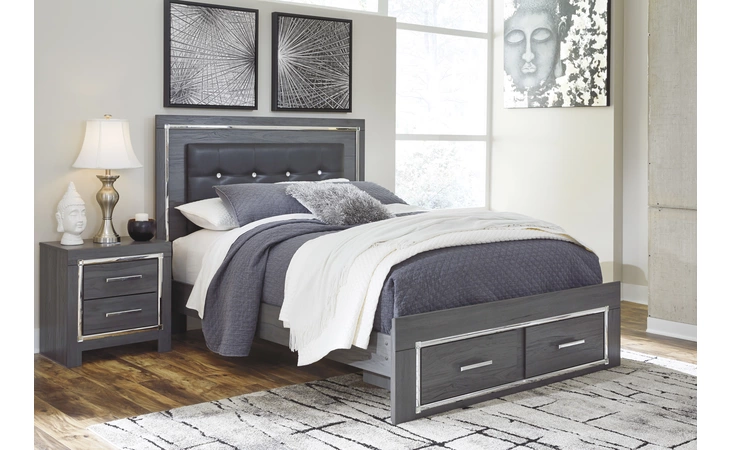Lodanna QUEEN STORAGE FOOTBOARD ASHLEY Gray B214-54S