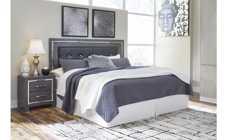 Lodanna KING/CAL KING UPH PANEL HDBD ASHLEY Gray B214-58