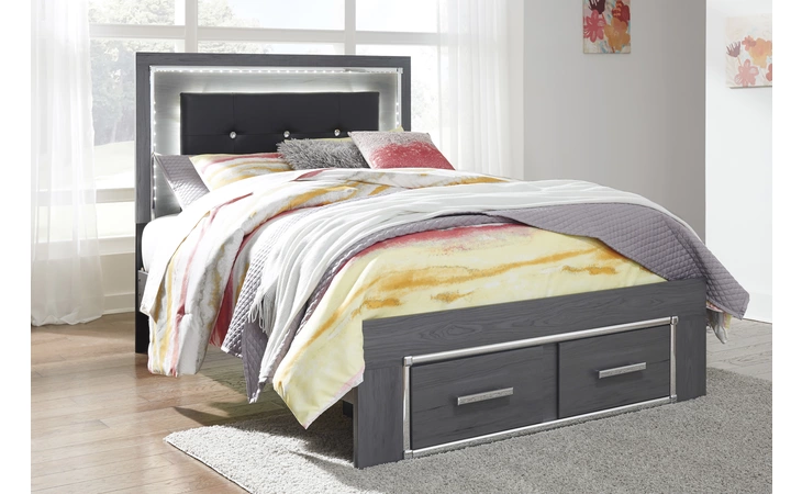 Lodanna FULL STORAGE FOOTBOARD ASHLEY Gray B214-84S