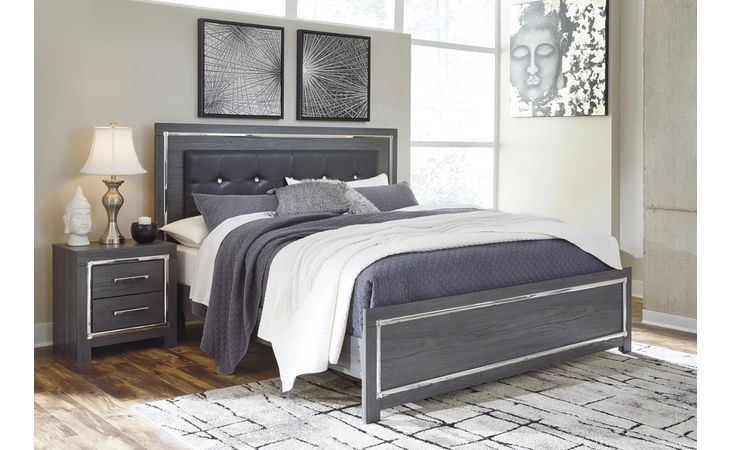Lodanna KING PANEL RAILS ASHLEY Gray B214-97