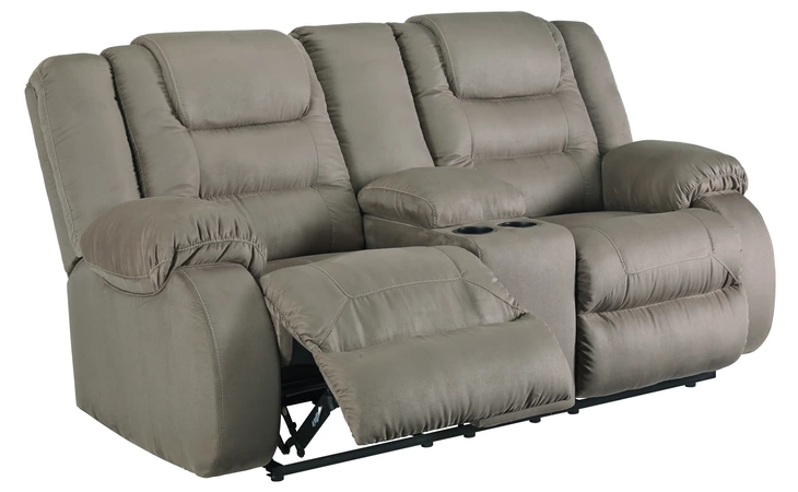 McCade DBL REC LOVESEAT W/CONSOLE ASHLEY Cobblestone 1010494