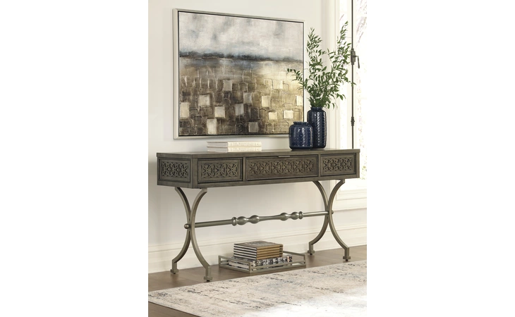 Quinnland CONSOLE SOFA TABLE ASHLEY Antique Black A4000077