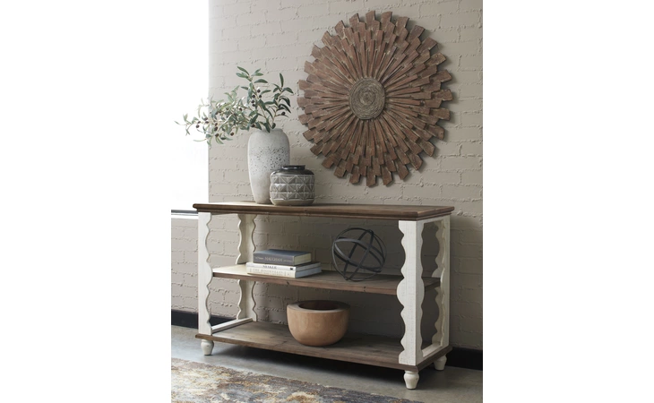 Alwyndale CONSOLE SOFA TABLE ASHLEY Antique White/Brown A4000107