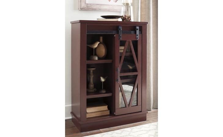 BRONFIELD ACCENT CABINET BRONFIELD RED ASHLEY  A4000134