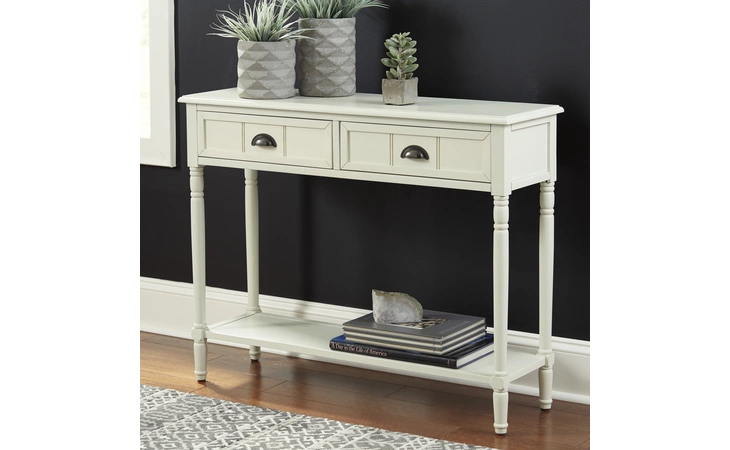 Goverton CONSOLE SOFA TABLE ASHLEY White A4000178