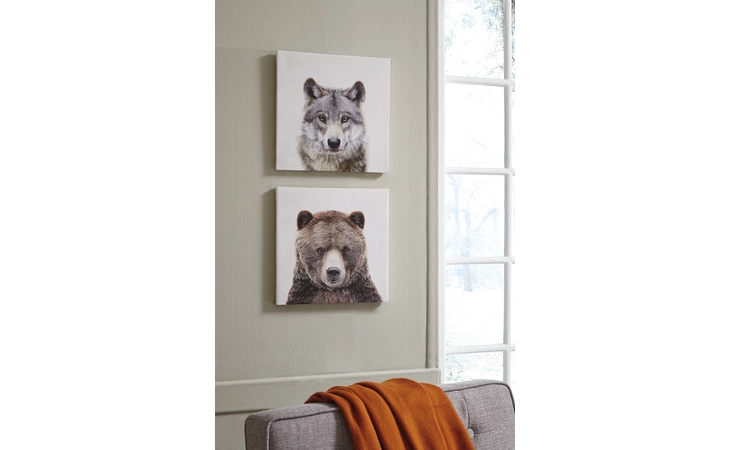 Albert WALL ART SET (2/CN) ASHLEY Gray/Brown A8000261