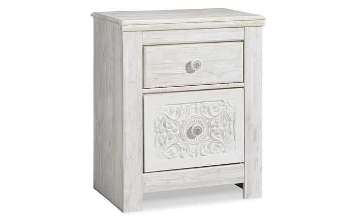 Paxberry TWO DRAWER NIGHT STAND ASHLEY Whitewash B181-92